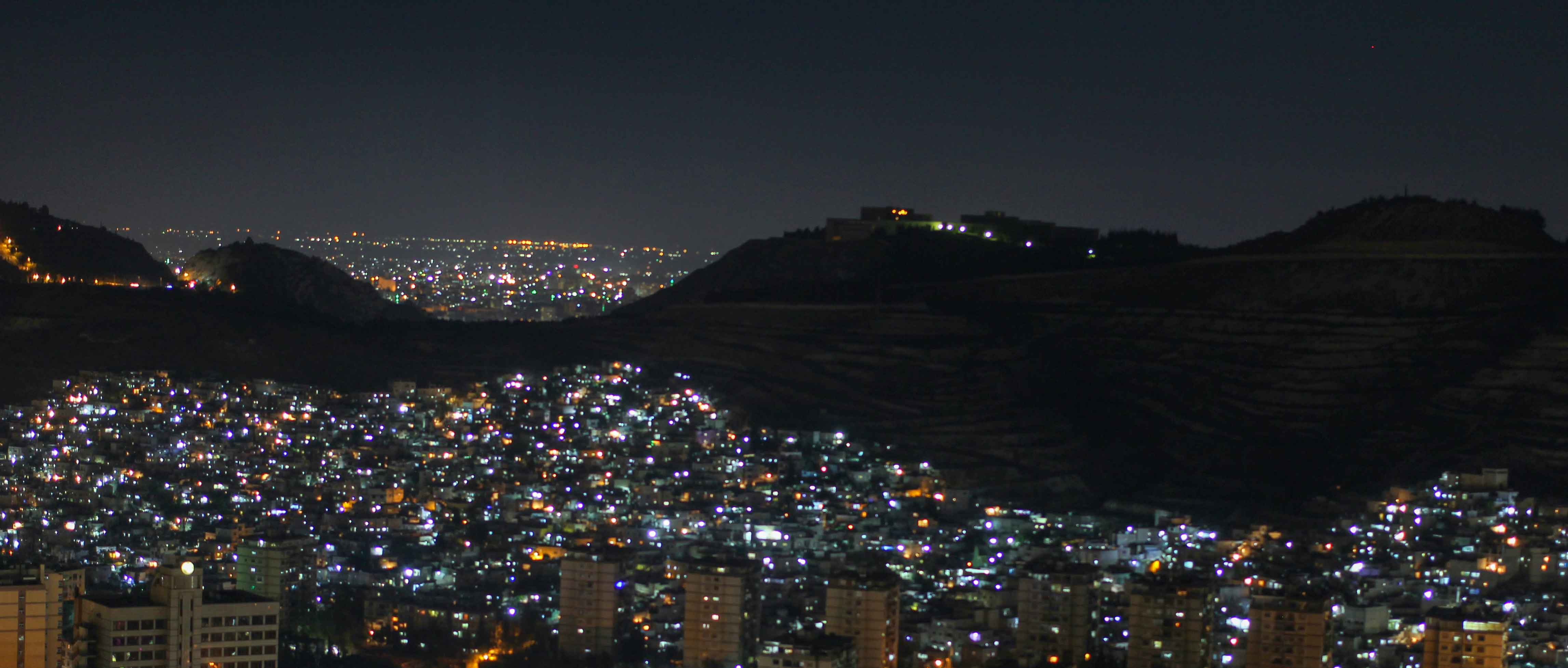 Nightview from Dummar, Damascus, Syria